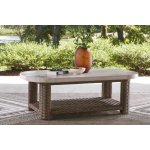 Outdoor Cocktail Table Beige Brown - Image 2
