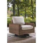 Outdoor Swivel Rocker Beige Brown - Image 2