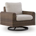 Outdoor Swivel Rocker Beige Brown