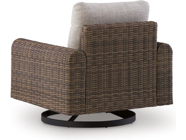 Outdoor Swivel Rocker Beige Brown - Image 4