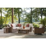 Outdoor Swivel Rocker Beige Brown - Image 5
