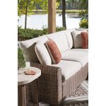 Outdoor 3pc Sectional Beige Brown - Image 5