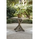 Outdoor Square End Table Beige Tan - Image 2
