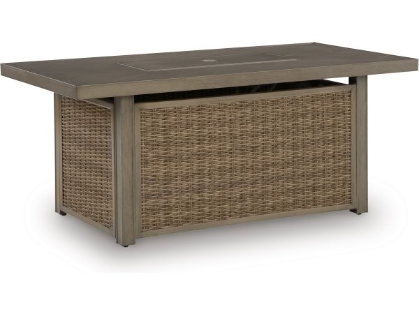 Outdoor Fire Pit Table Beige Tan - Image 3