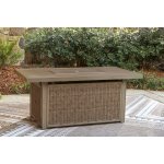 Outdoor Fire Pit Table Beige Tan - Image 4