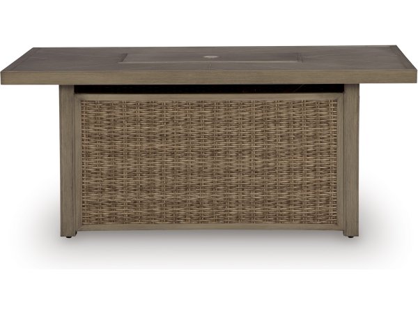 Outdoor Fire Pit Table Beige Tan - Image 5