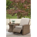 Outdoor Recliner Chair Beige Tan - Image 2