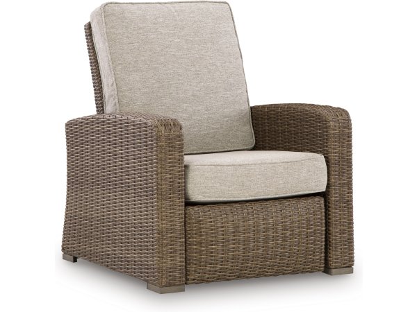 Outdoor Recliner Chair Beige Tan - Image 8