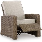 Outdoor Recliner Chair Beige Tan