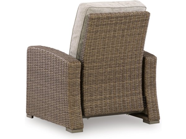 Outdoor Recliner Chair Beige Tan - Image 9