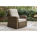 Outdoor Recliner Chair Beige Tan - Image 3