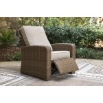 Outdoor Recliner Chair Beige Tan - Image 4