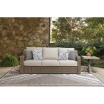 Outdoor Sofa Beige Tan - Image 2