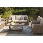 Outdoor Sofa Beige Tan - Image 3