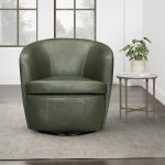 Barolo Leather Swivel Club Chair Lyric Sage - Image 6