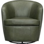 Barolo Leather Swivel Club Chair Lyric Sage - Image 7