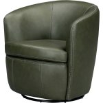 Barolo Leather Swivel Club Chair Lyric Sage - Image 9