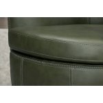 Barolo Leather Swivel Club Chair Lyric Sage - Image 11