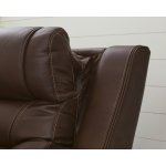 Triple Power Reclining Leather Sofa Thunder Seating Brown - Image 10