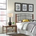 Benson King Headboard Textured Black and Maple - Image 2