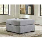 Nickel Oversized Ottoman - Image 2