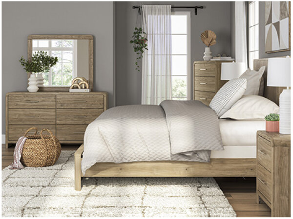 Modern Queen Panel Bed - Image 3