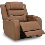 Triple Power Reclining Chair Thunder Seating Caramel - Image 4