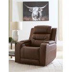 Triple Power Reclining Chair Thunder Seating Brown - Image 2