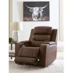 Triple Power Reclining Chair Thunder Seating Brown - Image 6