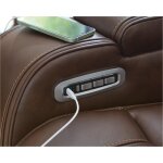 Triple Power Reclining Chair Thunder Seating Brown - Image 11