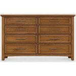 Jamestown Oak 8 Drawer Dresser