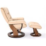 Rosa Chair and Ottoman Khaki - Image 3
