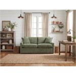 Olive Queen Memory Foam Sleeper with Pillows - Image 6