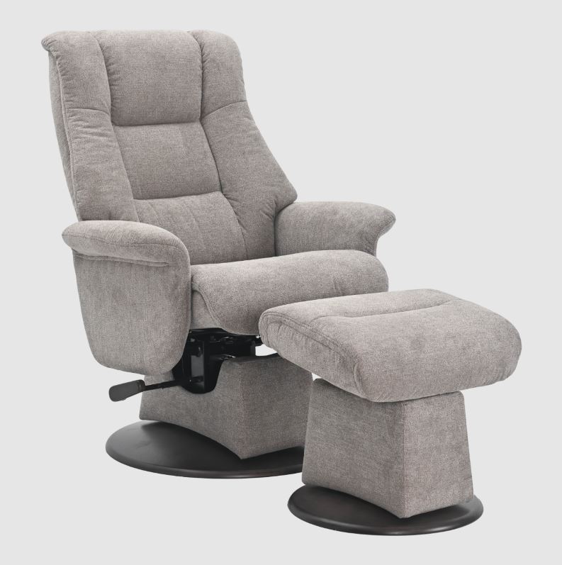 peace 2 Peace Gliding Recliner and Ottoman Pebble - Image 1