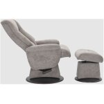 Peace Gliding Recliner and Ottoman Pebble - Image 4